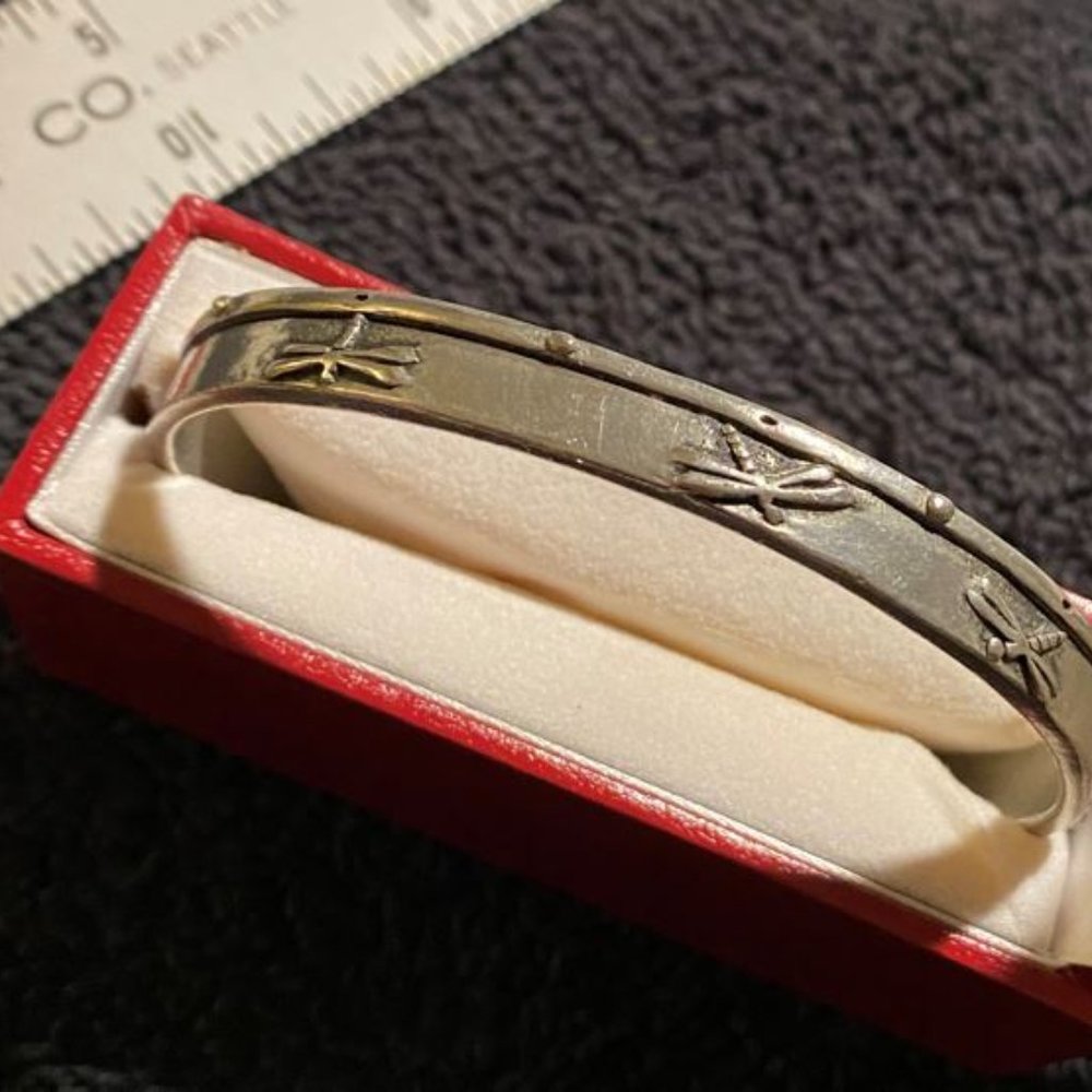 Silver Dragonfly bangle